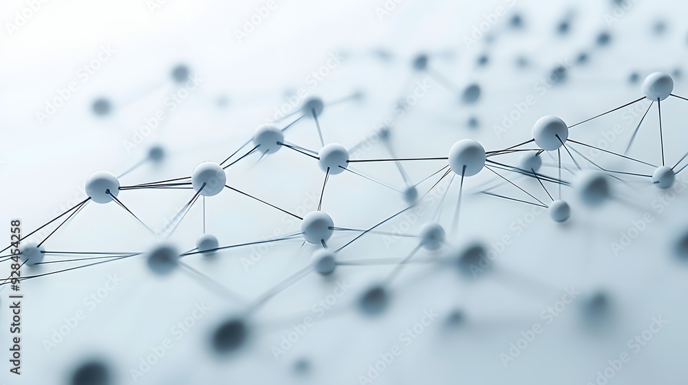 Poster 55. futuristic 3d design with interconnected shapes and sleek gradients forming an abstract geometri