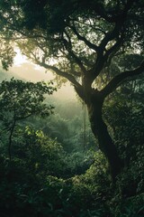 Fototapeta premium Forest with large trees