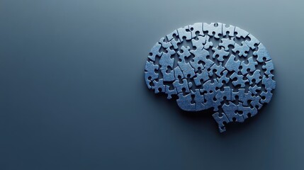 Abstract brain made of interlocking puzzle pieces, symbolizing critical thinking and problemsolving, Critical thinking, puzzle, brain, conceptual thought process