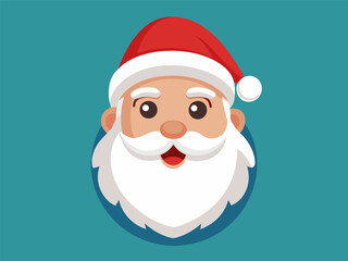 Santa head illustration generated by ai