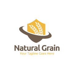 Fototapeta premium wheat / grain icon vector logo design template