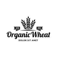 wheat / grain icon vector logo design template