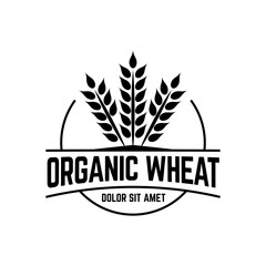 wheat / grain icon vector logo design template