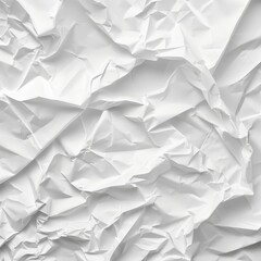 Obraz premium Crisp, white crumpled paper texture perfect for backgrounds, design projects, or creative presentations.