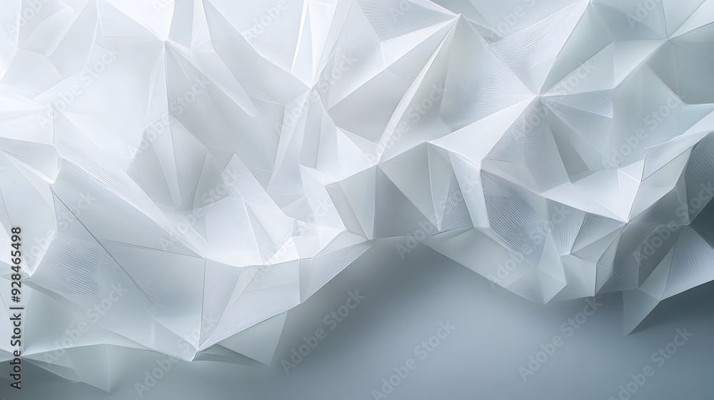Poster 25. futuristic 3d wall art featuring translucent geometric forms and sleek surfaces creating an intr