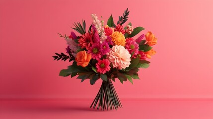 Obraz premium Bursting Bouquet of Vibrant Flowers in Composition