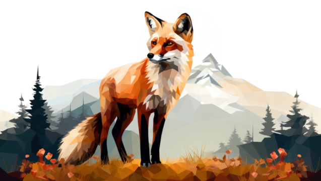 PNG Fox animal mammal carnivora.
