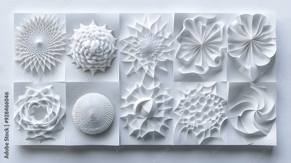 Aufkleber 27. abstract 3d wall art showcasing layered geometric shapes and intricate patterns isolated on a pr