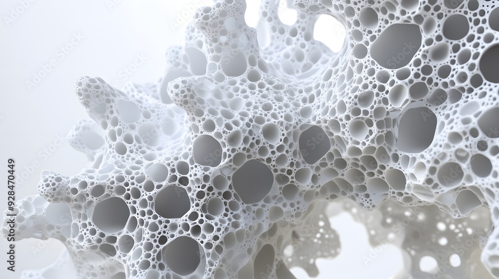 Poster 17. a complex arrangement of abstract 3d shapes forming an intricate geometric network against white