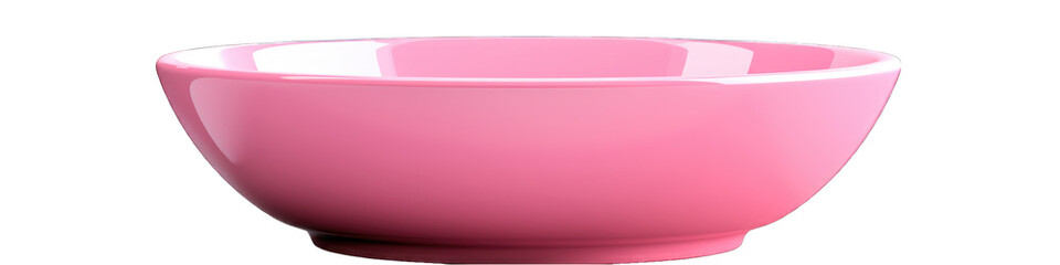 Obraz premium red empty plate isolated on white background