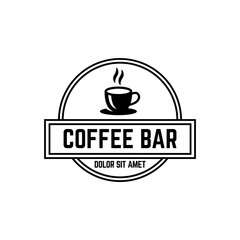 Coffee logo vector icon illustration hipster retro vintage
