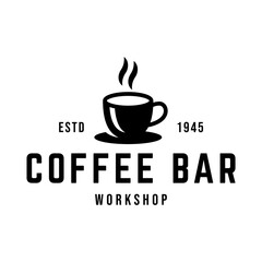 Coffee logo vector icon illustration hipster retro vintage