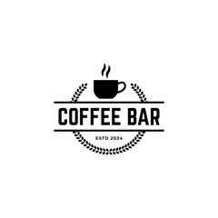 Coffee logo vector icon illustration hipster retro vintage