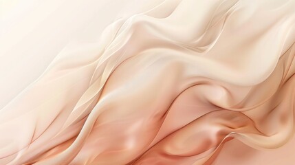 Obraz premium Delicate fabric with a soft gradient of rose gold waves gracefully undulating in inviting natural light