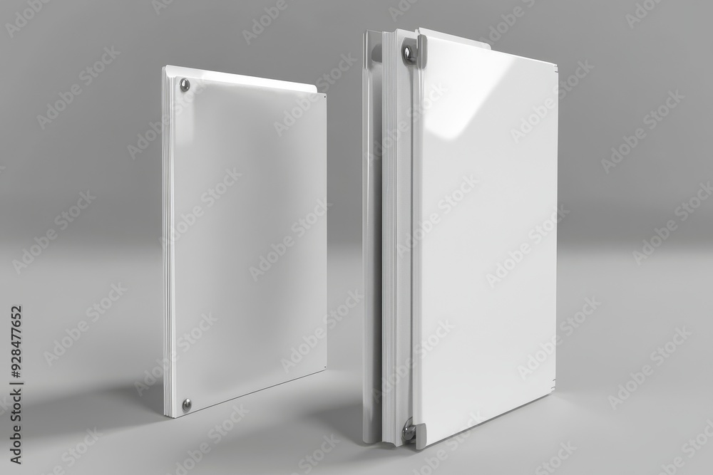 Poster the a4 size reinforced folder has a letterhead inside. it is a mockup with a white background and is