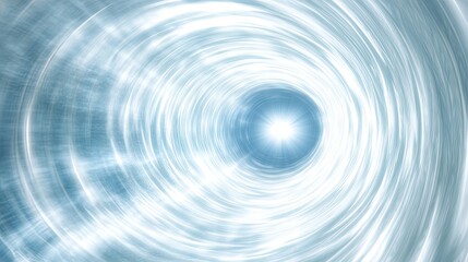  Ethereal white light painting creates a time tunnel effect on an abstract background, embodying the essence of modern technology.
