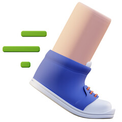 PNG 3D Running icon isolated on a white background
