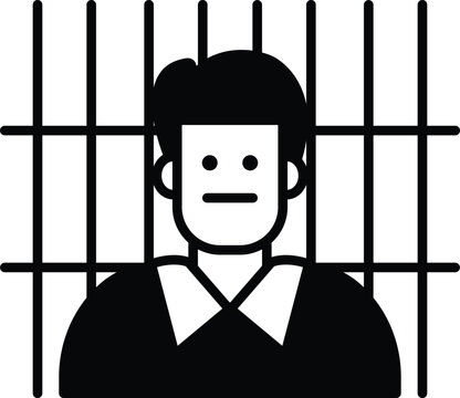 A man is in a jail cell with bars on the window