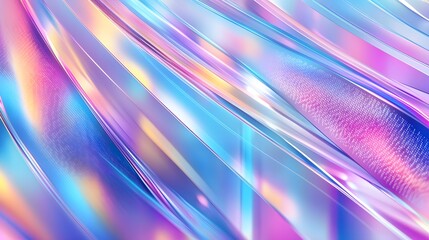 Abstract Iridescent Background with Diagonal Lines