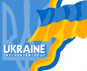 Ukrainian flag to welcome Ukraine's independence day