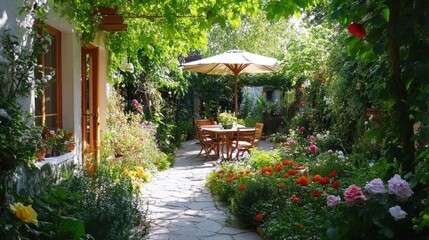 A charming bed and breakfast with a cozy garden, offering a warm and welcoming travel experience