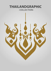 Vector element ethnic decorative ornament ethnic thai illustration