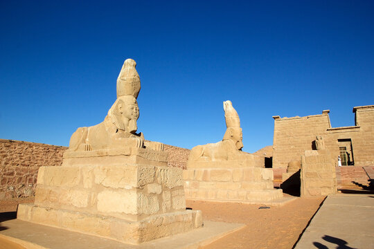 Sphinx of Ramesses II at the Temples of Wadi es-Sebua, Egypt