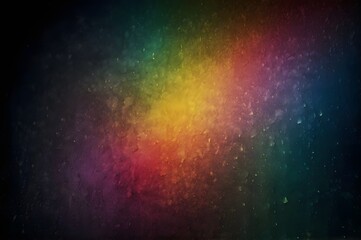 Fototapeta premium Blur colorful warm rainbow light leaks on black background with dust texture. Defocused abstract damaged scratched retro film analog effect for using over photos as overlay or screen filter.