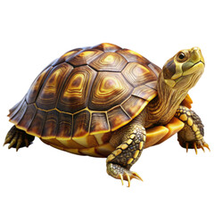 Obraz premium A turtle looking at the camera on transparent background