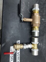 Ball valve, shut-off device, valve, brass parts, threaded parts, metals,