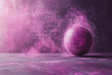 A mathematical equation, isolated on a pastel lavender background, representing logical reasoning and abstract thinking,