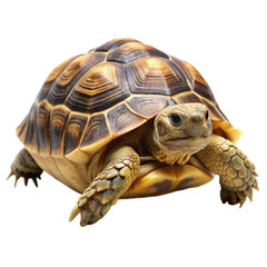 Fototapeta premium A turtle looking at the camera on transparent background