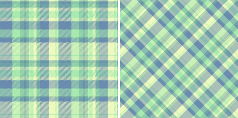 Textile tartan seamless of fabric vector plaid with a check background pattern texture. Set in pastel colors. Creative gift paper ideas.
