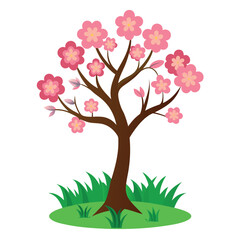 Obraz premium cherry blossom flower leaf tree branch