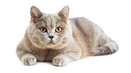Fototapeta premium British Shorthair cat isolated on transparent background, PNG