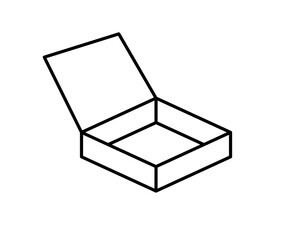 Delivery packaging vector icon. Cargo cardboard box icons. Carton package sign from line geometric shapes.