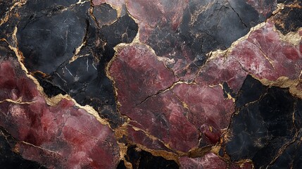 Beautiful marbled stone background with deep colors and gold accents