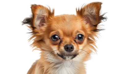 Chihuahua dog puppy isolated on transparent background, PNG