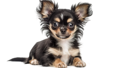 Chihuahua dog puppy isolated on transparent background, PNG