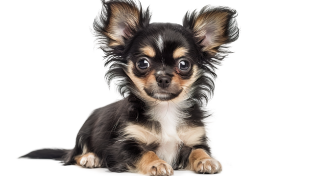 Chihuahua dog puppy isolated on transparent background, PNG