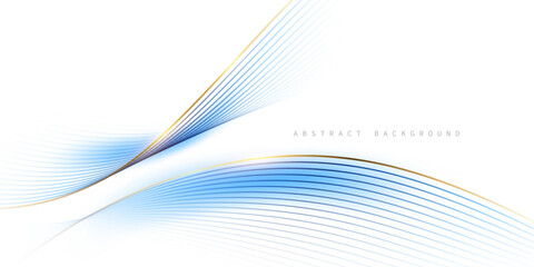Beautiful abstract blue lines background Vector illustration