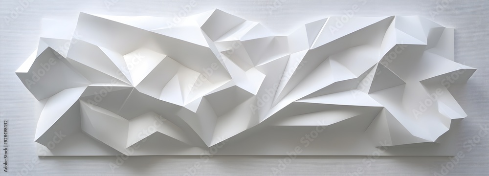 Poster 65. abstract 3d wall art featuring layered shapes and interconnected prisms creating a modern geomet