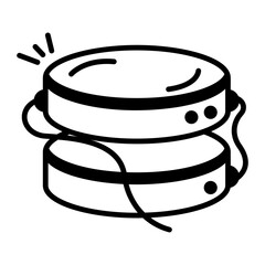 A doodle style icon of server 