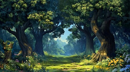 Fototapeta premium fairytale enchanted forest