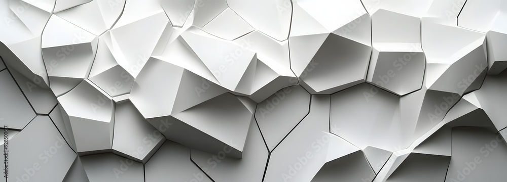 Poster 69. dynamic 3d wall art featuring interconnected shapes and sleek surfaces creating a modern geometr