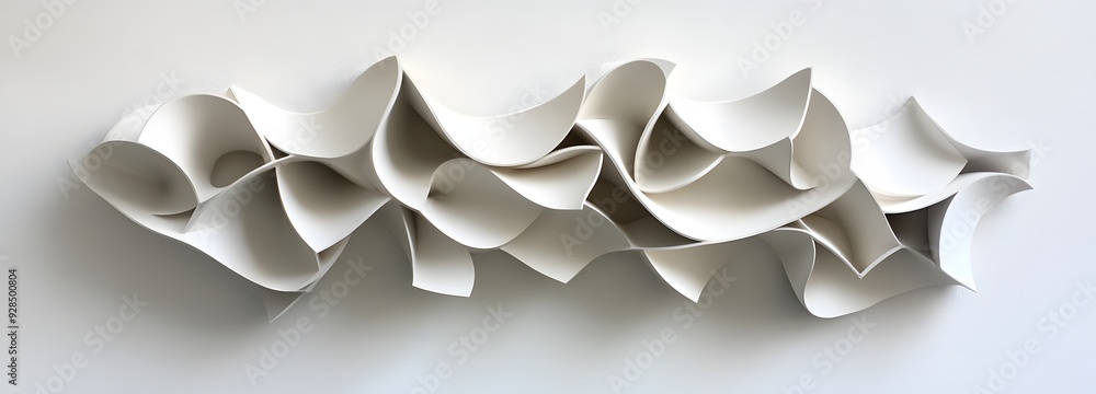 Poster 69. dynamic 3d wall art featuring interconnected shapes and sleek surfaces creating a modern geometr