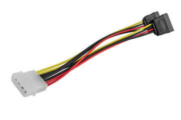 SATA Power Cable Splitter isolated on a transparent background