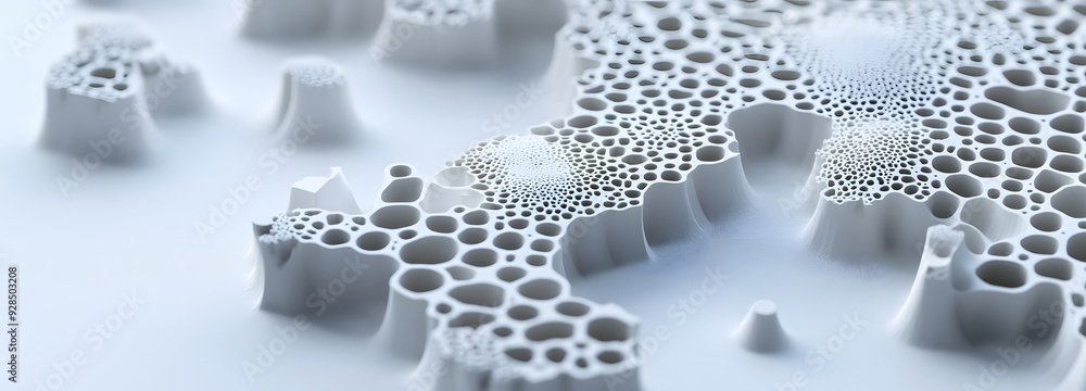Poster 50. futuristic 3d wall art with a network of floating geometric shapes and intricate arrangements on