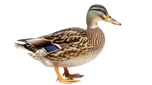 Duck bird isolated on transparent background, PNG