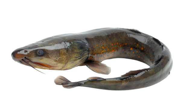 Eel isolated on transparent background, PNG